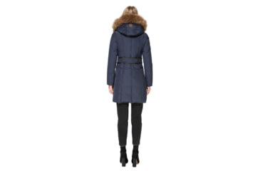 Image of Mackage Kay Mid Length Winter Down Coat With Fur Collar - Womens, Ink, Extra Small KAY-INK-XS