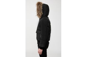 Image of Mackage Nathan Down Bomber Jacket - Mens, Black / Natural Fur, 36, Nathan-F-Black-36