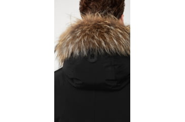 Image of Mackage Nathan Down Bomber Jacket - Mens, Black / Natural Fur, 36, Nathan-F-Black-36