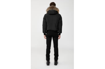 Image of Mackage Nathan Down Bomber Jacket - Mens, Black / Natural Fur, 36, Nathan-F-Black-36
