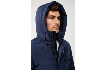 Image of Mackage Nathan Down Bomber Jacket - Mens, Navy / Natural Fur, 46, Nathan-F-Navy-46