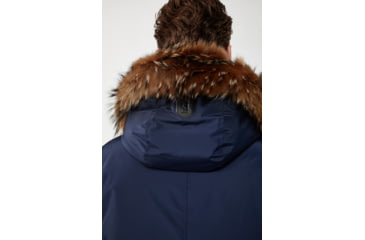 Image of Mackage Raf Down Coat - Mens, Navy / Natural Fur, 42, Raf-Navy-42