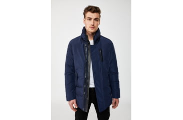 Image of Mackage Raf Down Coat - Mens, Navy / Natural Fur, 42, Raf-Navy-42