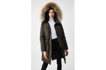 Image of Mackage Rena Twill Parka - Womens, Army / Natural Fur, Extra Small, Rena-DR-Army-XS