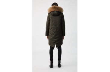 Image of Mackage Rena Twill Parka - Womens, Army / Natural Fur, Extra Small, Rena-DR-Army-XS