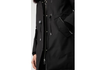 Image of Mackage Rena Twill Parka - Womens, Black / Silverfox Dyed to Berry, Medium, Rena-DXR-Black/Berry-M