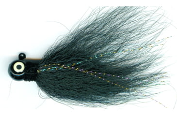 Image of Macks Lure Rock Dancer Bucktail Jig, 3/8 oz, 2/0 Hook Black Head/Black Body, 18180
