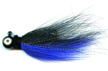 Image of Macks Lure Rock Dancer Bucktail Jig, 3/8 oz, 2/0 Hook Black Head/Black/Purple Body, 18200