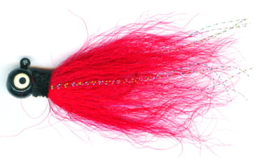 Image of Macks Lure Rock Dancer Bucktail Jig, 3/8 oz, 2/0 Hook Black Head/Red Body, 18190