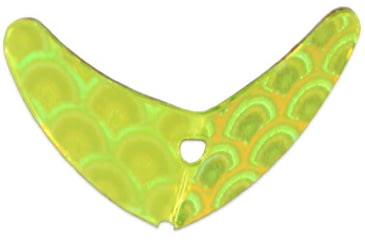 Image of Macks Lure Smile Blade, Chartreuse Scale, 1 1/2in, 5 Pack, 65305