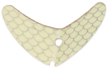 Image of Macks Lure Smile Blade, Glow White Scale/Silver, 1.1in, 5 Pack, 65210