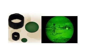 Image of Mag 108-000-612 MagLite C&amp;D Cell Flashlight Night Vision Green NVG Lens with Holder