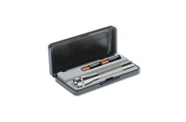 Image of MagLite Mini 2 Cell AA Incandescent Flashlight, Gray Pewter, Gift Box, M2A09L