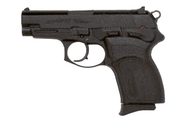 Image of Bersa Thunder-45 Pistol, .45 ACP, 3.6 in barrel, aluminum alloy frame, black polymer grip, recoil operated semi-automatic, double-action, frame mounted decock/hammer block, fixed blade front, white outline rear, 7 round magazine, BRSA-TDR-45-FRRMPG