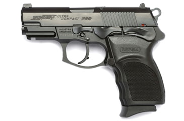 Image of Bersa Thunder-9-UC-Pro Pistol, 9mm Luger, 3.25 in barrel, aluminum alloy frame, black polymer grip, recoil operated semi-automatic, double-action, ambidextrous thumb safety, white 3-dot, 13 round magazine, BRSA-TDR-9-UC-PRO-FRRMPG