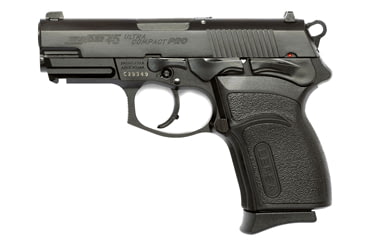 Image of Bersa Thunder-45-UC-Pro Pistol, .45 ACP, 3.6 in barrel, aluminum alloy frame, black polymer grip, recoil operated semi-automatic, double-action, ambidextrous thumb safety, white 3-dot, 7 round magazine, BRSATDR45UCPRO-FRRMPG