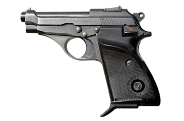 Image of Beretta 70S Pistol, .22 Long Rifle, 3.5 in barrel, blued finish steel frame, checkered black plastic grip, blowback operated semi-auto, single-action, frame mounted thumb safety, blade front, adjustable rear, 9 round magazine, BT-70S-FRRMPG