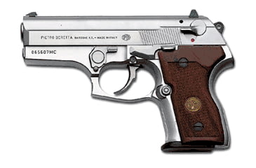 Image of Beretta 8045F-Cougar-Mini Pistol, .45 ACP, 3.7 in barrel, anodized aluminum frame, checkered plastic grip, recoil operated semi-automatic, double-action, slide mounted safety/decock lever, fixed 3-dot, 6 round magazine, BT-8045F-CGR-MINI-FRRMPG