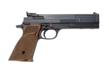 Image of Beretta 89 Pistol, .22 Long Rifle, 6 in barrel, aluminum alloy frame, contoured walnut grip, blowback operated semi-auto, single-action, frame mounted ambi safety, white dot front, adjustable U-notch rear, 8 round magazine, BT-89-FRRMPG