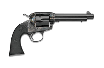 Image of Beretta Stampede-Bisley Revolver, .357 Magnum, 5.5 in barrel, charcoal blue steel frame, black plastic grip, revolving chamber, single-action, automatic hammer block, fixed, 6 round magazine, BT-STPD-BSY-2-FRRMPG