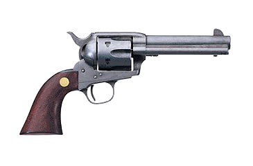 Image of Beretta Stampede-Old-West Revolver, .45 Colt, 4.75 in barrel, blued steel frame, smooth walnut grip, revolving chamber, single-action, automatic hammer block, fixed, 6 round magazine, BT-STPD-OLD-WEST-3-FRRMPG