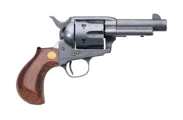 Image of Beretta Stampede-Old-West-Marshall Revolver, .45 Colt, 3.5 in barrel, blued steel frame, smooth walnut grip, revolving chamber, single-action, automatic hammer block, fixed, 6 round magazine, BTSTPDOLDWESTMS-FRRMPG