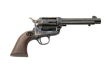 Image of Charles Daly 1873 Revolver, .357 Magnum, 5.5 in barrel, color case blued steel frame, walnut grip, revolving chamber, single-action, hammer; cylinder pin, fixed blade front, fixed rear, 6 round magazine, CD-1873-2-FRRMPG