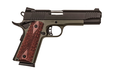 Image of Citadel M-1911-Cerakote Pistol, .45 ACP, 5 in barrel, matte OD green steel frame, checkered wood grip, recoil operated semi-automatic, single-action, grip safety, ambi thumb safety, Novak, 8 round magazine, CTD-M-1911-CRKT-FRRMPG