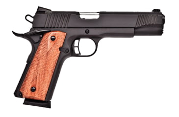 Image of Citadel M-1911 Pistol, .38 Super, 5 in barrel, matte black finish steel frame, checkered wood grip, recoil operated semi-automatic, single-action, grip safety, ambi thumb safety, Novak, 8 round magazine, CTD-M-1911-FRRMPG