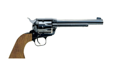 Image of EAA Bounty-Hunter Revolver, .22 Long Rifle, 6.75 in barrel, blued finish carbon steel frame, walnut grip, revolving chamber, single-action, transfer bar, front blade, rear notch, 6 round magazine, EAA-BTYHT-2-FRRMPG