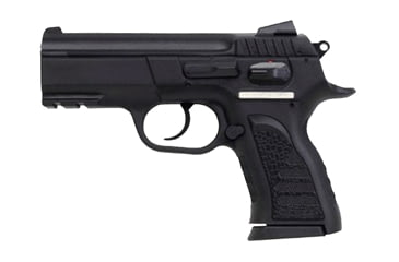 Image of EAA Witness-Polymer-Compact Pistol, 9mm Luger, 3.6 in barrel, black polymer frame, integrated polymer grip, recoil operated semi-automatic, double-action, 3-dot combat, 14 round magazine, EAAWTNSPLMCPT4-FRRMPG