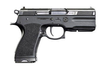 Image of FK BRNO PSD-C Pistol, 7.5 mm FK, 4.25 in barrel, black polymer frame, integrated polymer grip, recoil operated semi-automatic, single-action, frame mounted thumb safety, fixed low profile, 14 round magazine, FK-BRNO-PSD-C-FRRMPG