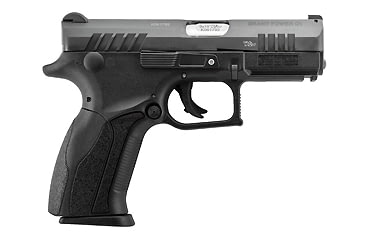 Image of Grand Power Q1 Pistol, 9mm Luger, 3.66 in barrel, black polymer frame, integrated polymer grip, recoil operated semi-automatic, striker single-action, Glock-style trigger safety, 3-dot fixed, 15 round magazine, GDPWR-Q1-FRRMPG