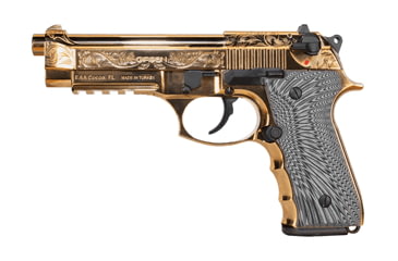 Image of Girsan Regard-MC-Deluxe Pistol, 9mm Luger, 4.9 in barrel, aluminum alloy frame, custom G10 grip, recoil operated semi-automatic, double-action, slide mounted ambi safety, 3-dot fixed, 18 round magazine, GSN-RGRD-MC-DLX-FRRMPG