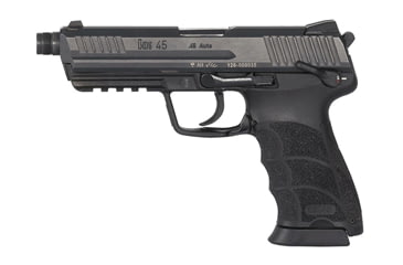 Image of Heckler &amp; Koch HK45-Tactical Pistol, .45 ACP, 5.12 in barrel, black polymer frame, integrated polymer grip, recoil operated semi-automatic, double-action, frame mounted safety/decocker, 3-dot night sights, 10 round magazine, HK-HK45-TCTL-FRRMPG