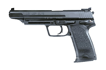 Image of Heckler &amp; Koch USP-Elite Pistol, .45 ACP, 6 in barrel, polymer frame, integrated polymer grip, recoil operated semi-automatic, SA, DA or DAO, frame mounted hammer lock, adjustable LPA-click sight, 12 round magazine, HK-USP-ELT-FRRMPG