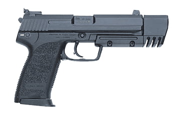 Image of Heckler &amp; Koch USP-Match Pistol, .45 ACP, 6 in barrel, polymer frame, integrated polymer grip, recoil operated semi-automatic, SA, DA or DAO, frame mounted hammer lock, adjustable target, 12 round magazine, HK-USP-MTC-FRRMPG