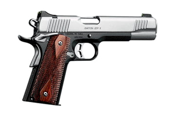 Image of Kimber Custom-CDP-II Pistol, .45 ACP, 5 in barrel, matte black anodized alloy frame, rosewood double diamond grip, recoil operated semi-automatic, single-action, fixed tritium 3-dot night, 7 round magazine, KMBR-CTM-CDP-II-FRRMPG