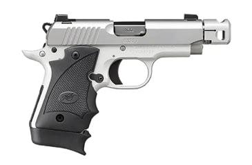Image of Kimber Micro-9-MC Pistol, 9mm Luger, 3.45 in barrel, aluminum frame, Hogue wrap around rubber grip, recoil operated semi-automatic, single-action, frame mounted thumb safety, TRUGLO Tritium Pro, 7 round magazine, KMBR-MICRO-9-MC-FRRMPG