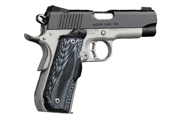 Image of Kimber Master-Carry-Pro Pistol, .45 ACP, 4 in barrel, stainless steel frame, Crimson Trace Lasergrips grip, recoil operated semi-automatic, single-action, grip safety, manual thumb safety, fixed low profile, 8 round magazine, KMBR-MST-CY-PRO-FRRMPG