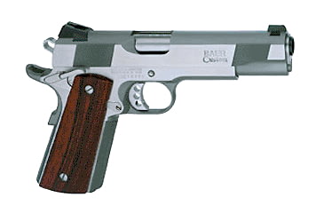 Image of Les Baer 1911-Concept-VI Pistol, .45 ACP, 5 in barrel, stainless steel frame, checkered cocobolo grip, recoil operated semi-automatic, single-action, grip safety, manual thumb safety, fixed combat, 8 round magazine, LB-1911-CNCP-VI-FRRMPG