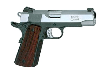 Image of Les Baer 1911-Concept-X Pistol, .45 ACP, 4.25 in barrel, aluminum alloy frame, checkered cocobolo grip, recoil operated semi-automatic, single-action, grip safety, manual thumb safety, fixed combat, 8 round magazine, LB-1911-CNCP-X-FRRMPG