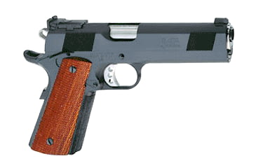 Image of Les Baer 1911-Monolith Pistol, .45 ACP, 5 in barrel, blued finish steel frame, checkered cocobolo grip, recoil operated semi-automatic, single-action, grip safety, manual thumb safety, fixed combat, 8 round magazine, LB-1911-MNLT-3-FRRMPG