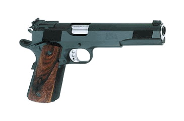 Image of Les Baer 1911-Premier-II Pistol, .38 Super, 6 in barrel, blued finish steel frame, checkered cocobolo grip, recoil operated semi-automatic, single-action, grip safety, manual thumb safety, fully adjustable, 8 round magazine, LB-1911-PRM-II-2-FRRMPG