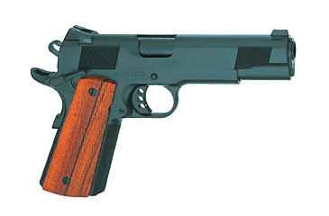 Image of Les Baer 1911-SRP Pistol, .45 ACP, 5 in barrel, blued finish steel frame, checkered cocobolo grip, recoil operated semi-automatic, single-action, grip safety, manual thumb safety, fixed combat night sights, 8 round magazine, LB-1911-SRP-2-FRRMPG