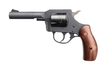 Image of New England Firearms R73 Revolver, .32 H&amp;R Magnum, 4 in barrel, blued steel frame, smooth walnut grip, revolving chamber, double-action, transfer bar, fixed blade and notch, 5 round magazine, NEF-R73-3-FRRMPG