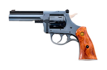 Image of New England Firearms R92-Ultra Revolver, .22 Long Rifle, 4 in barrel, blued steel frame, smooth walnut grip, revolving chamber, double-action, transfer bar, fixed front, adjustable rear, 9 round magazine, NEF-R92-UTA-FRRMPG