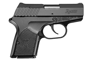 Image of Remington RM380 Pistol, .380 ACP, 2.9 in barrel, black anodized aluminum frame, black glass filled nylon grip, delayed blowback semi-auto, double-action only, no external safety, blade front, notched rear, 6 round magazine, RGTN-RM380-FRRMPG