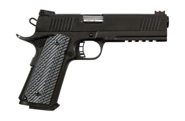 Image of Rock Island Armory TAC-Ultra Pistol, 10mm Auto, 5 in barrel, parkerized steel frame, G10 composite grip, recoil operated semi-automatic, single-action, fiber-optic front, adjustable rear, 8 round magazine, RIA-TAC-UTA-2-FRRMPG