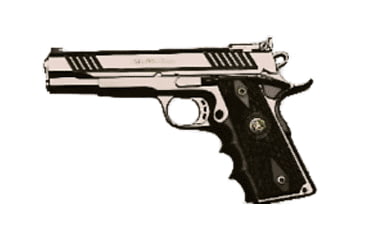 Image of Rock Island Armory 1911-A1-Medallion-Tactical Pistol, .45 ACP, 5 in barrel, blued/duo-tone/chrome steel frame, wrap-around rubber grip, recoil operated semi-automatic, single-action, adjustable, 8 round magazine, RIA1911A1MDLNTCTL-FRRMPG